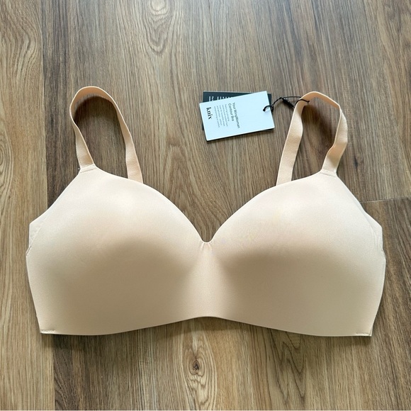 Knix WingWoman Contour Bra Warm Sand Beige Size 38E 38DD Wireless T-Shirt NEW - Picture 1 of 9